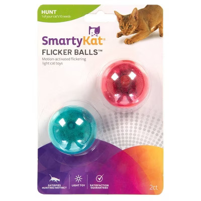 SmartyKat Flicker Balls Cat Toy - 2pk | Target