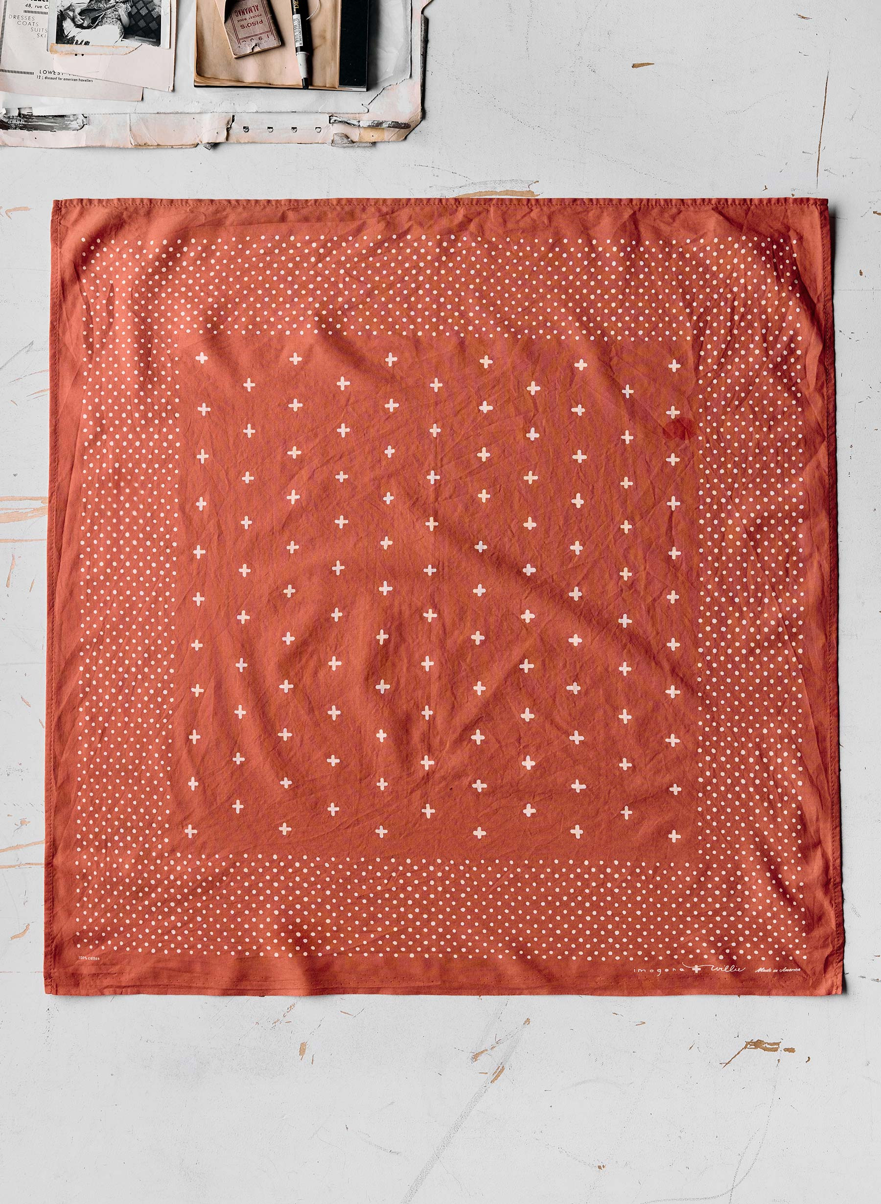 i+w vintage orange bandana | imogene + willie
