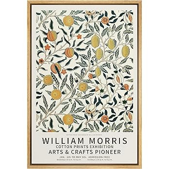 IDEA4WALL Framed Canvas Print Wall Art Cotton Prints Exhibition Poster Master Artist William Morr... | Amazon (US)
