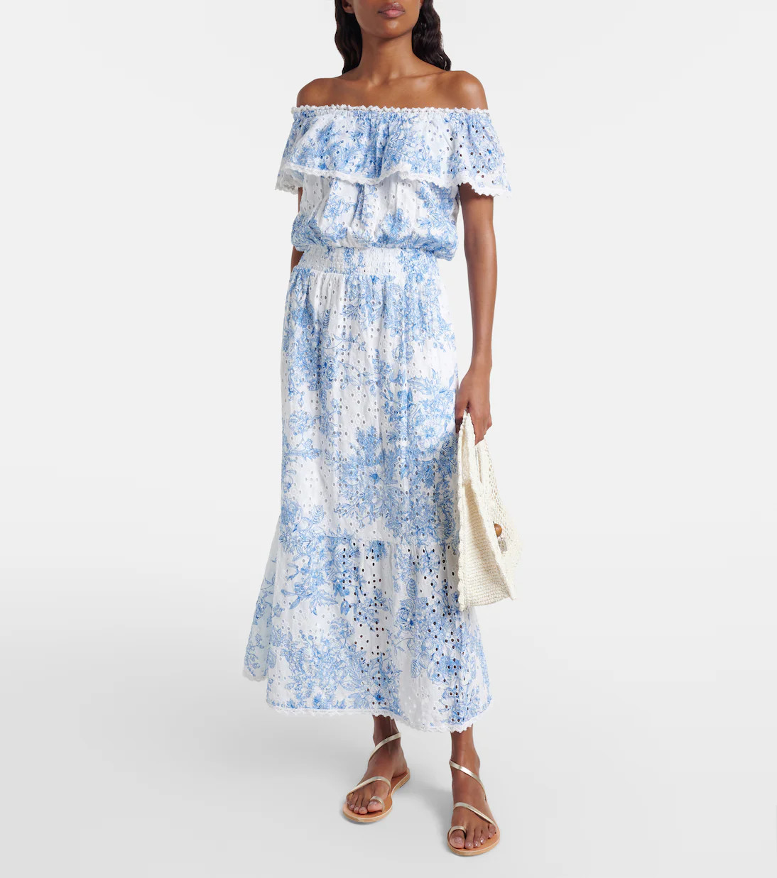 Larna printed cotton midi dress | Mytheresa (UK)