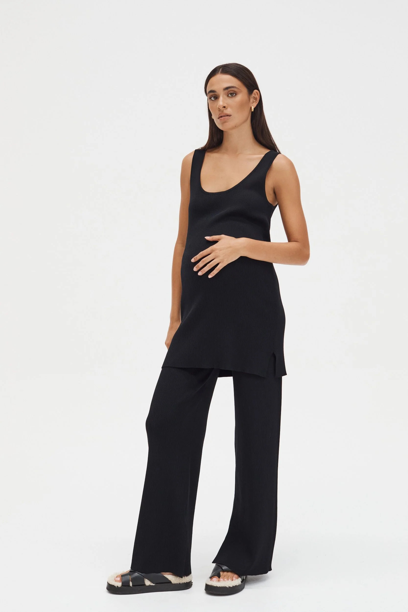 Celeste Wide Leg Pant (Black) | Legoe Heritage Maternity APAC