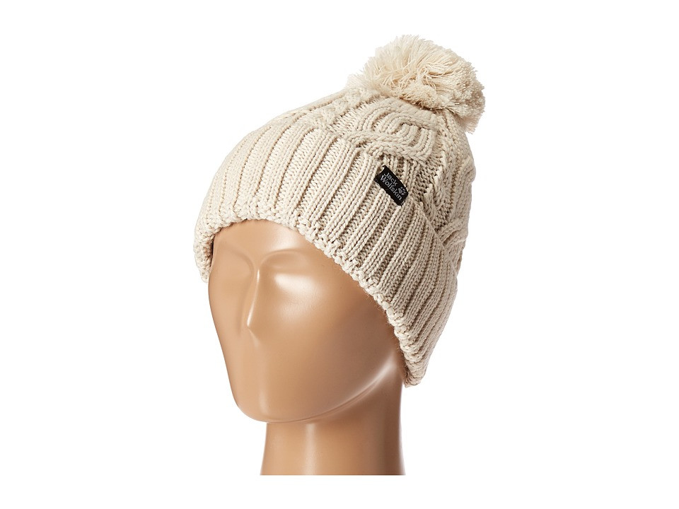 Jack Wolfskin - Stormlock Pompom Beanie (Birch) Beanies | Zappos