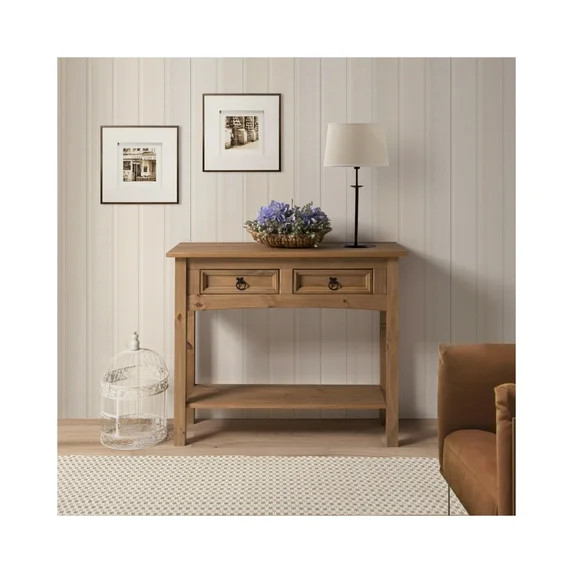 OS Home and Office Furniture Cottage Series Solid Wood Hall Table in Corona Brn | Walmart (US)