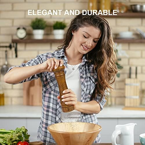 XWXO Wood Salt and Pepper Grinder Set, Salt Mill Pepper Grinder Set, Pepper Mill, Salt Shakers wi... | Amazon (US)