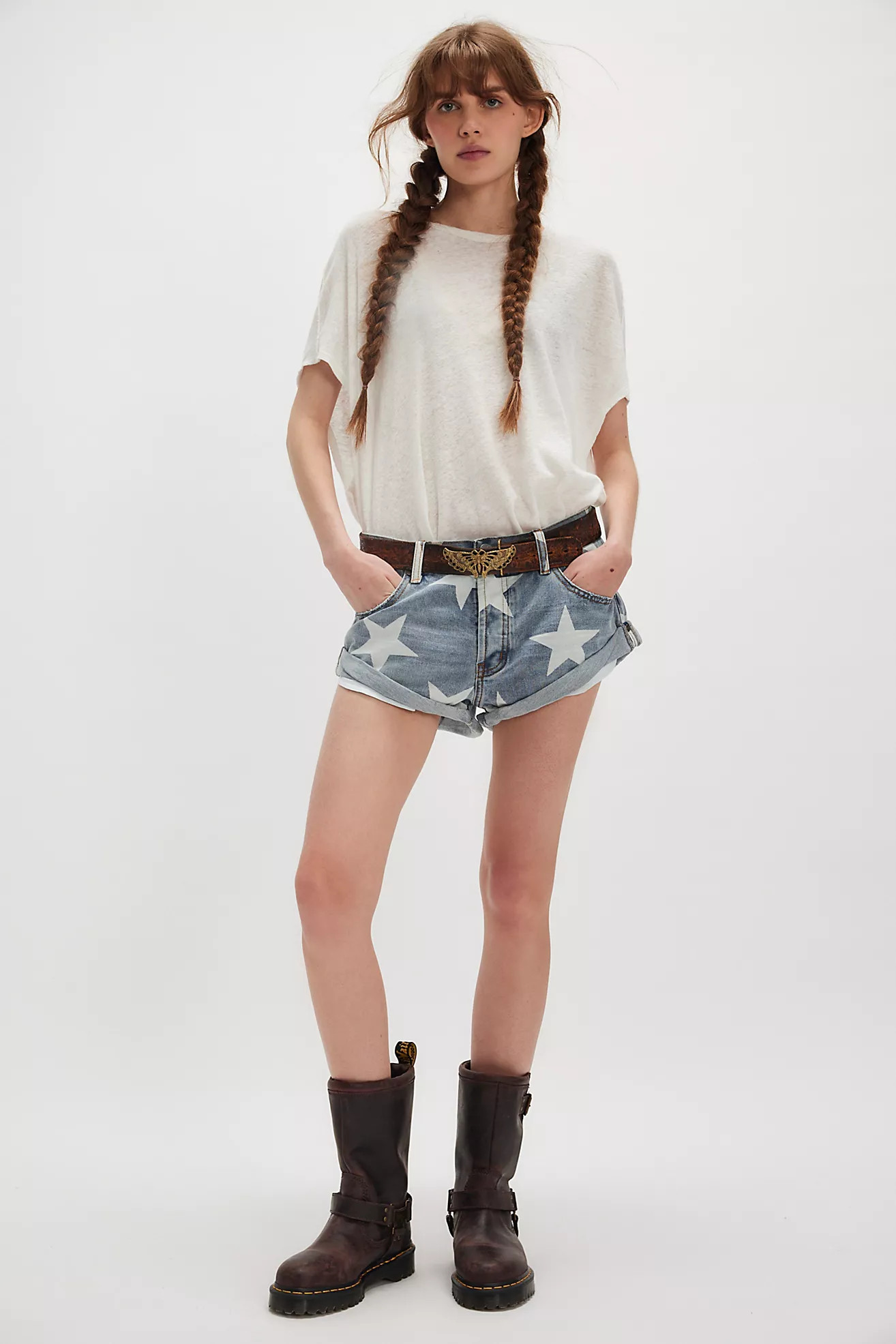 OneTeaspoon Bandits Low-Waist Denim Shorts | Free People (Global - UK&FR Excluded)