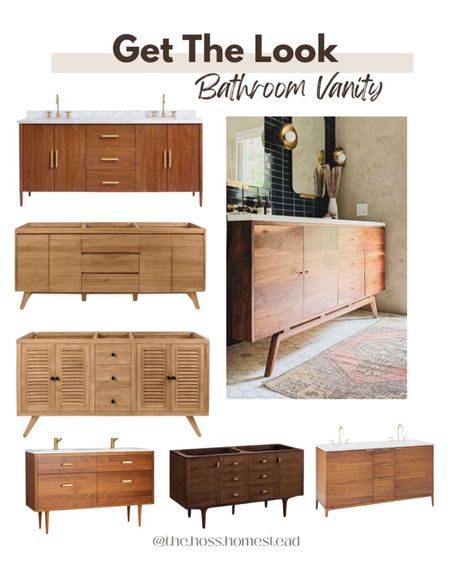 Get the same look as my modern walnut bathroom vanity! Sharing options across many price points! 

Mid century modern, walnut, bathroom, double vanity, budget bathrooms 

#LTKhome