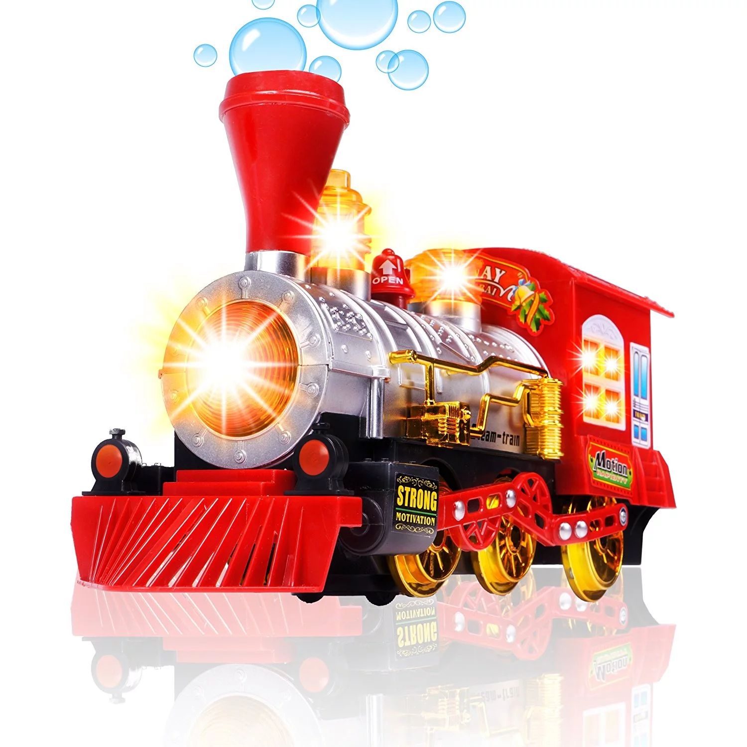 CifToys Bubble Blowing Toy Train - Battery Powered Steam Bubbles Locomotive Train | Walmart (US)