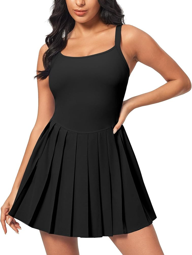 IUGA Tennis Dresses for Women with Shorts Easy Pezzy Athletic Dress for Women Adjustable Straps W... | Amazon (US)