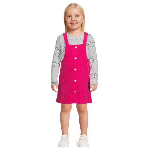 Barbie Toddler Girl Graphic T-Shirt and Jumper Set, 2-Piece, Sizes 2T-5T | Walmart (US)