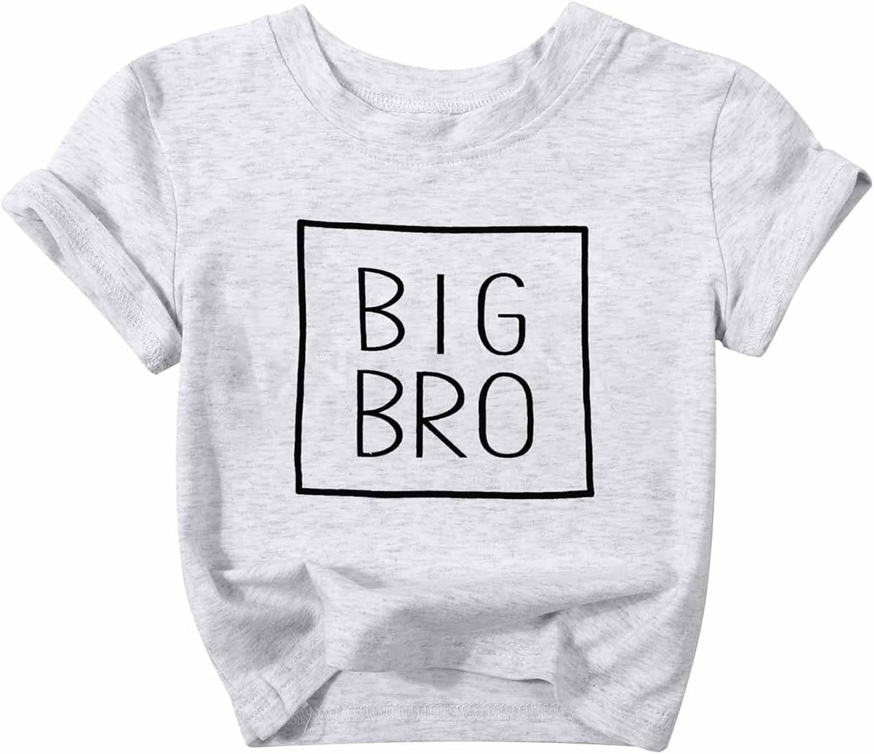 MNLYBABY Big Brother Shirt Toddler Baby Boy Promoted to Big Brother Announcement Tshirt Infant Sh... | Amazon (US)