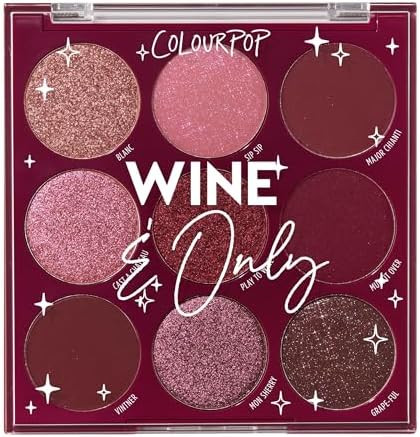 ColourPop Wine & Only Eyeshadow Palette - Deep Red & Burgundy Eye Makeup Palette with Matte, Meta... | Amazon (US)