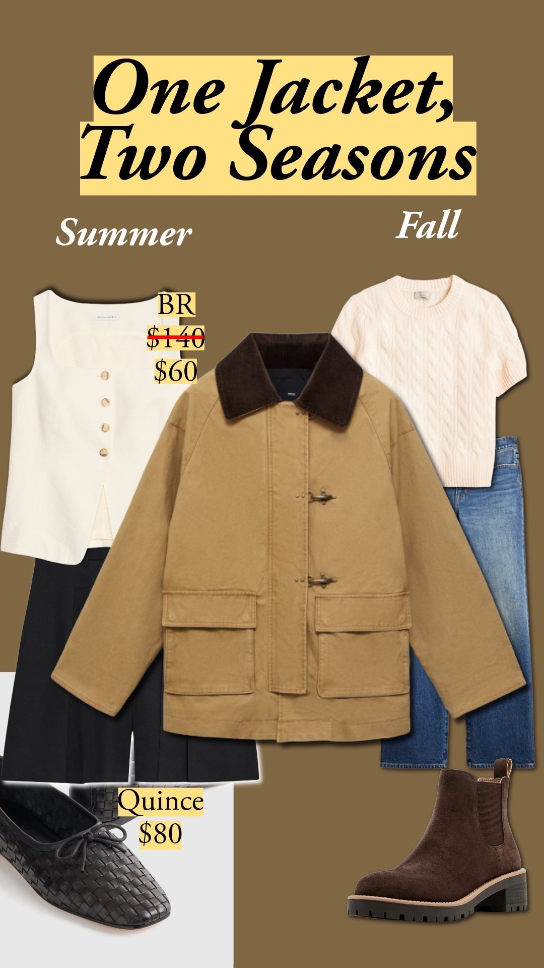 The perfect transitional jacket! 🧡 Mango | Everlane | Banana Republic | Quince | J.Cree

#LTKShoeCrush #LTKSeasonal #LTKFindsUnder100