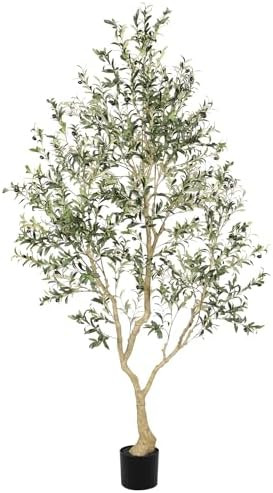 8ft Faux Olive Tree - Olive Trees Artificial Indoor with Large Olive Branches and Lifelike Olive ... | Amazon (US)