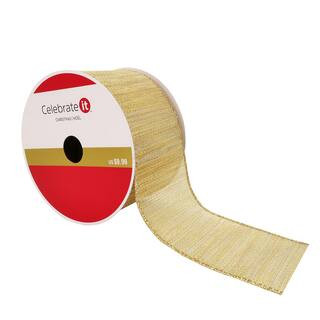 2.5" Metallic Sheer Wired Ribbon by Celebrate It™ Christmas | Michaels Stores
