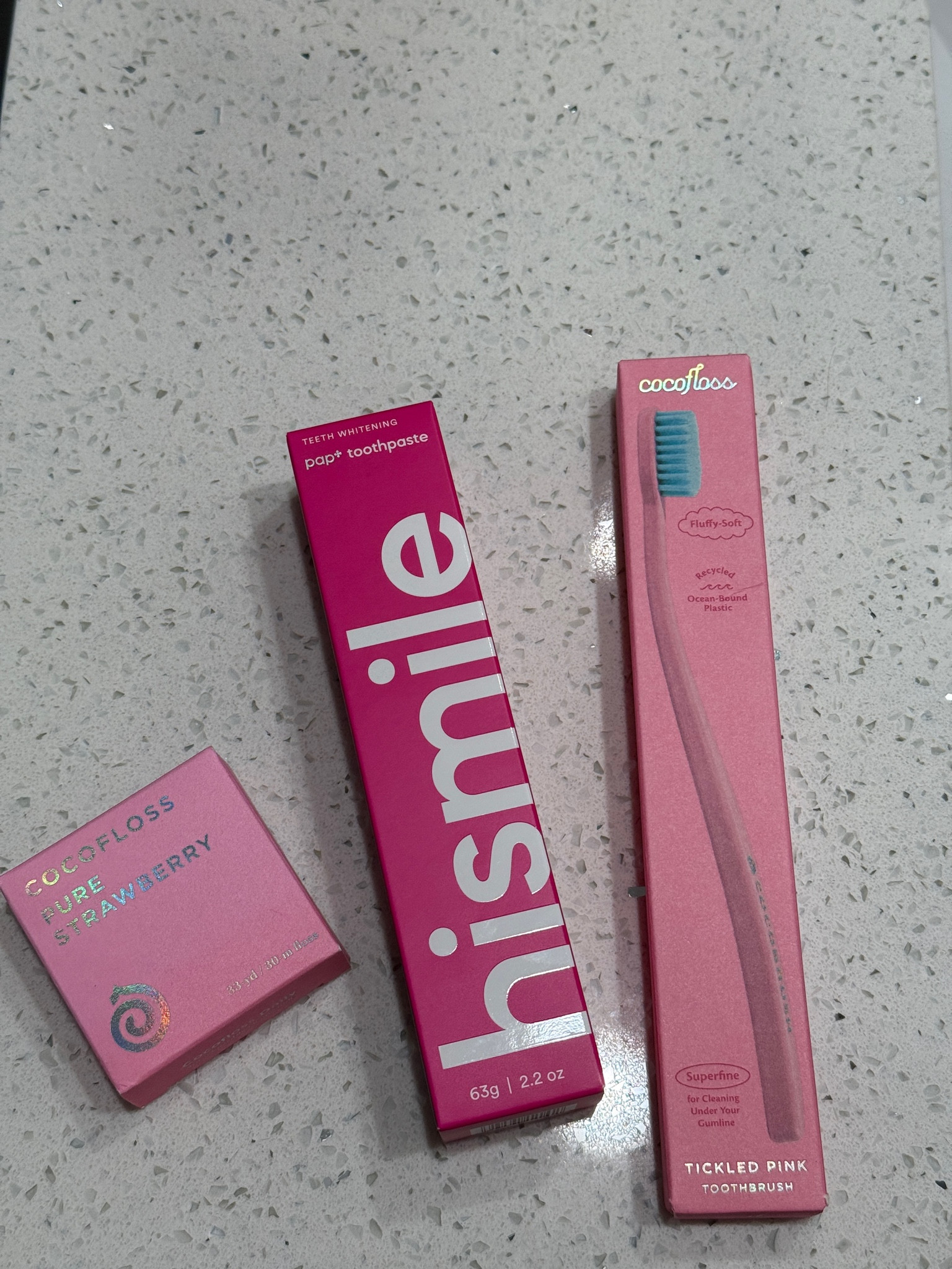 New pink dental products. Toothpaste. Floss. Toothbrush. Hismile. Cocofloss  

#LTKHome #LTKBeauty #LTKGiftGuide