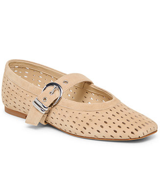 Dolce Vita Women's Mikel Perforated Buckle Mary Jane Flats - Macy's | Macy's