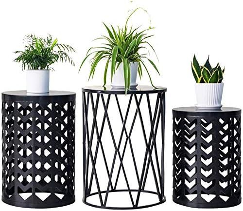 Nesting Side Table, Y&M Set of 3 Stacking Coffee Table for Living Room, Indoor End Tables, Outdoor G | Amazon (US)