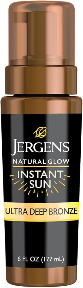 Jergens Natural Glow Instant Sun Body Mousse, Self Tanner for Ultra Deep Bronze Tan, Sunless Tann... | Amazon (US)