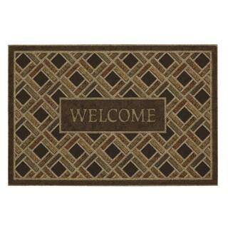 StyleWell Woven Border Welcome Impressions 24 in. x 36 in. Door Mat 551889 - The Home Depot | The Home Depot