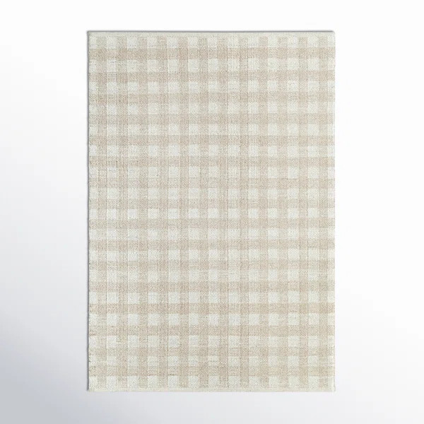 Lavande Plaid Wool Area Rug | Birch Lane