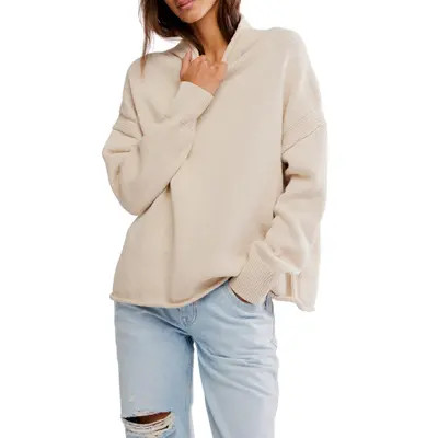 Free People Torres Turtleneck Sweater in Sugar Swizzle at Nordstrom, Size Medium | Nordstrom