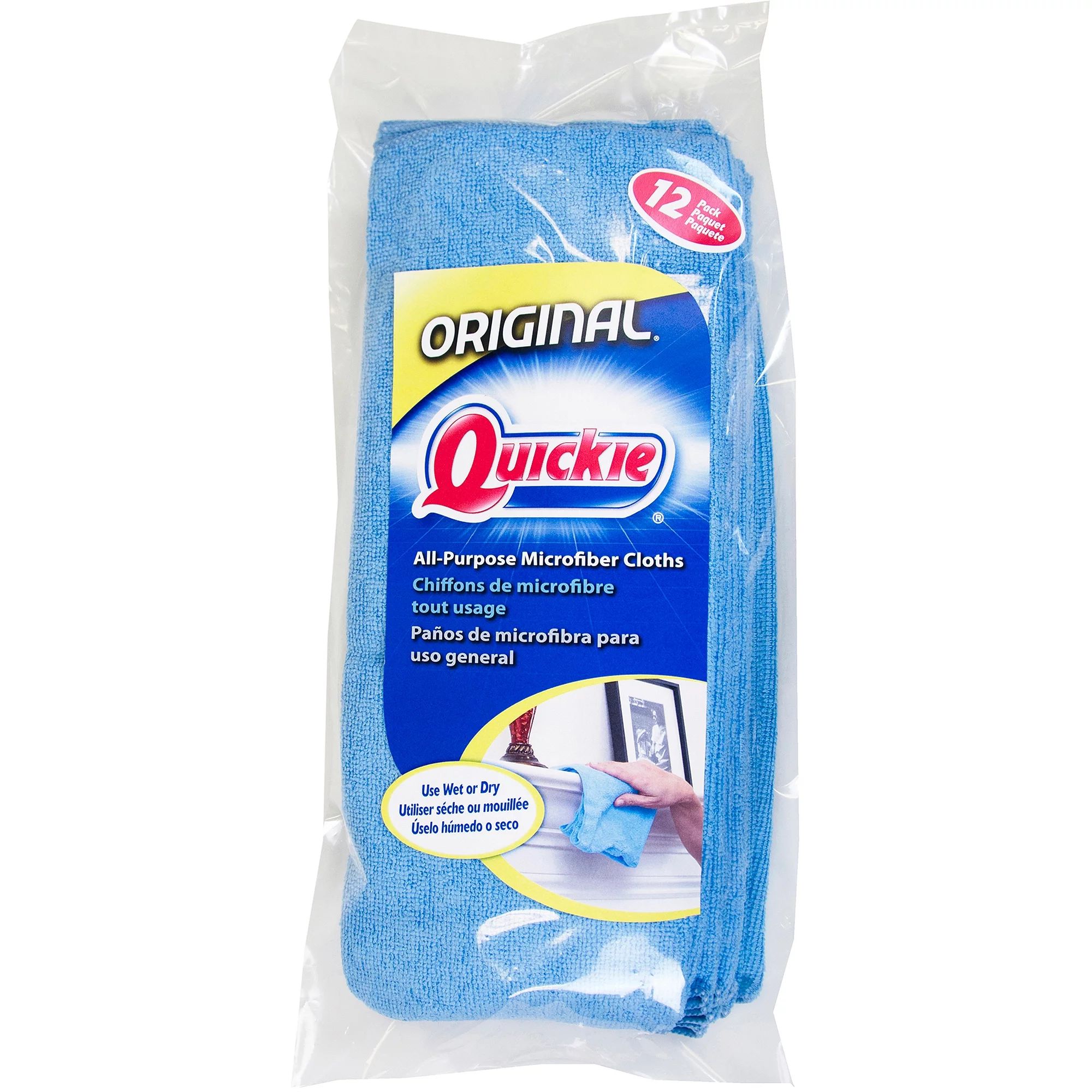 Quickie Homepro Microfiber Towels, 12 Cloths, Blue | Walmart (US)