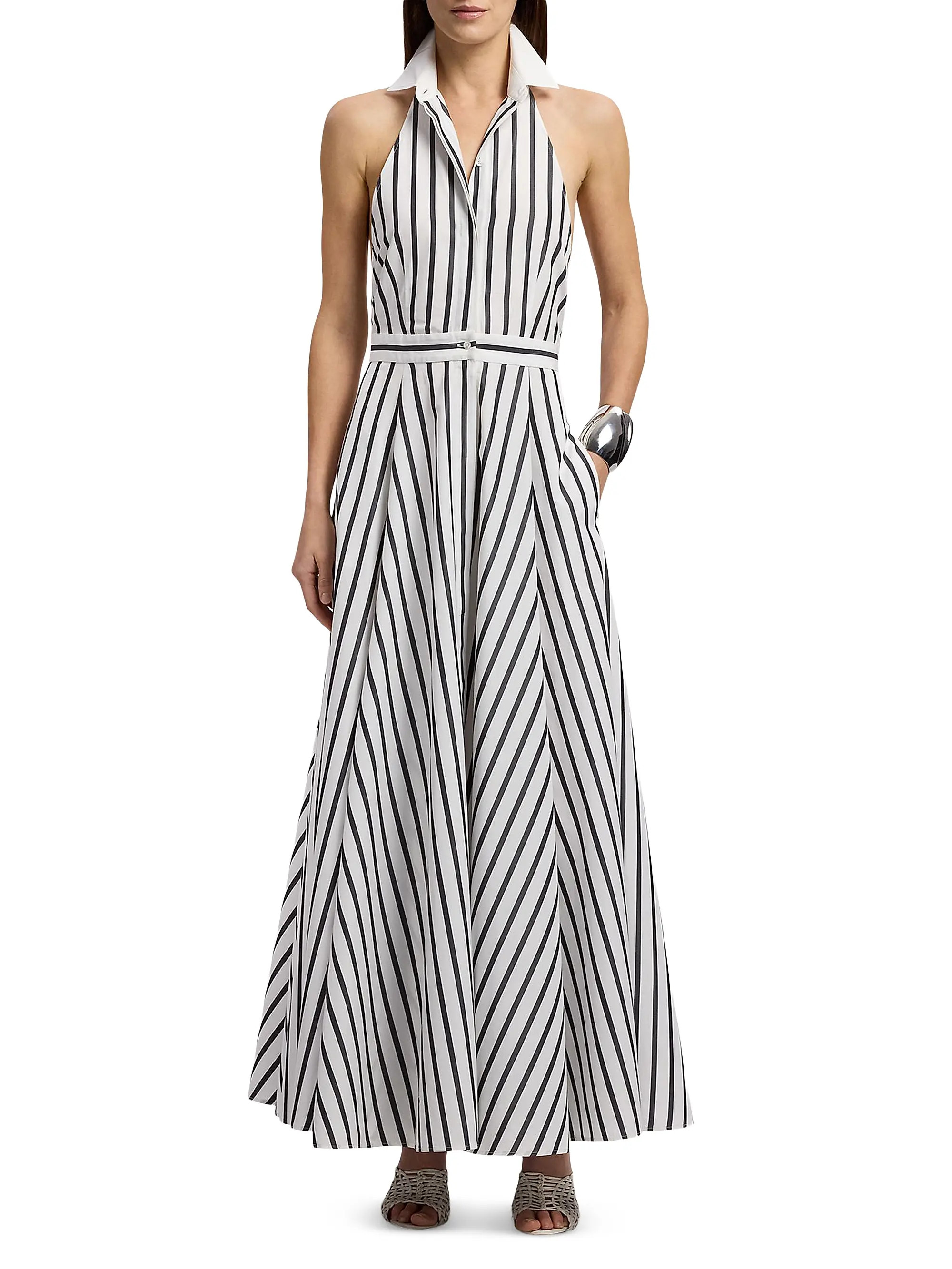 Eldred Striped Cotton Day Dress | Saks Fifth Avenue