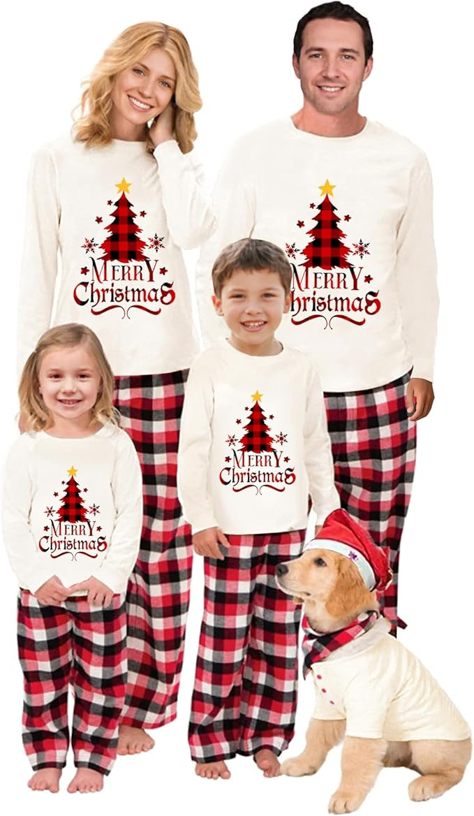 Christmas Pajamas for Family Matching Family Christmas Pajamas Matching Set Xmas Pjs Sleepwear | Amazon (US)