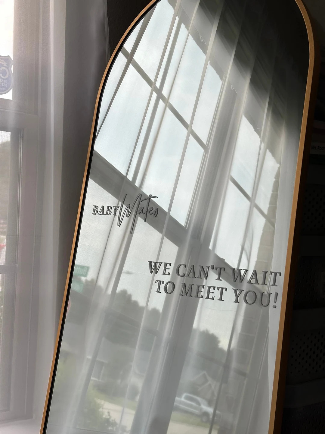 Mirror Baby Shower Decal Personalized Baby Shower Sticker, Baby Shower Mirror Decal, Baby Shower ... | Etsy (US)