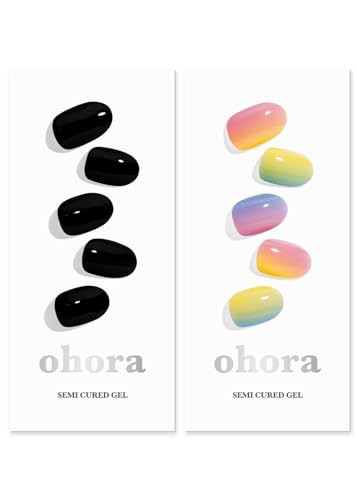 ohora Semi Cured Gel Nail Set of 2 (N Onyx & N Pastel) - Professional Salon-Quality Nail Care | Amazon (US)