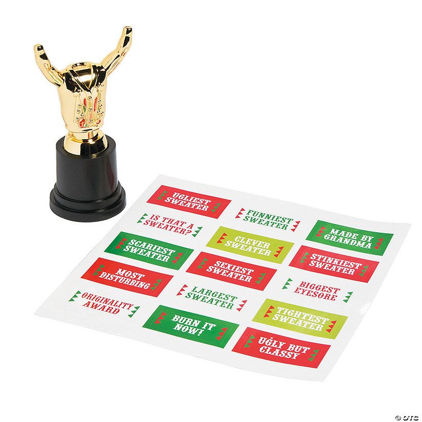 Ugly Sweater Costume Trophies - 12 Pc. | Oriental Trading Company