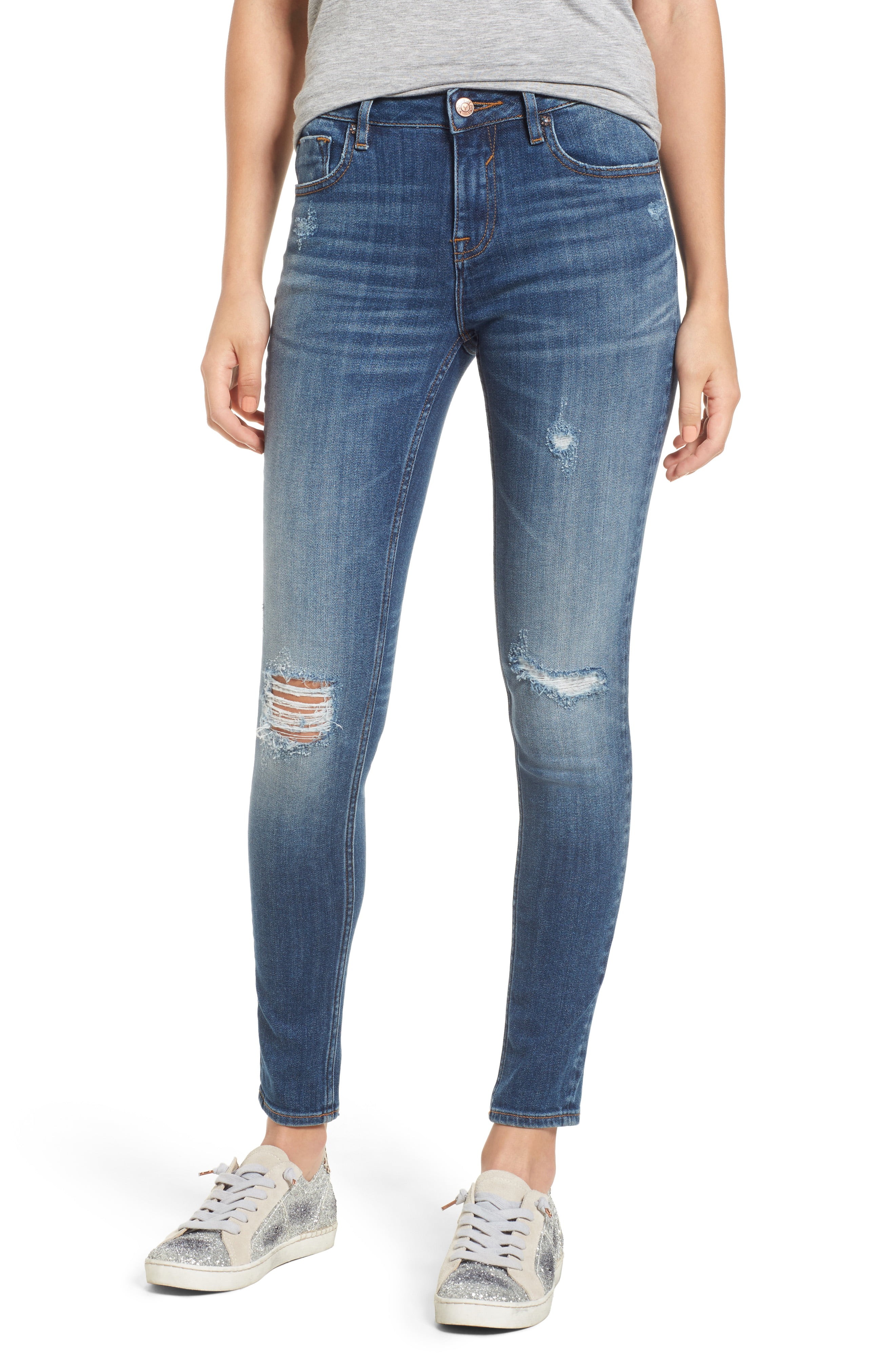 Vigoss Jagger Ripped Skinny Jeans (Medium Wash) | Nordstrom