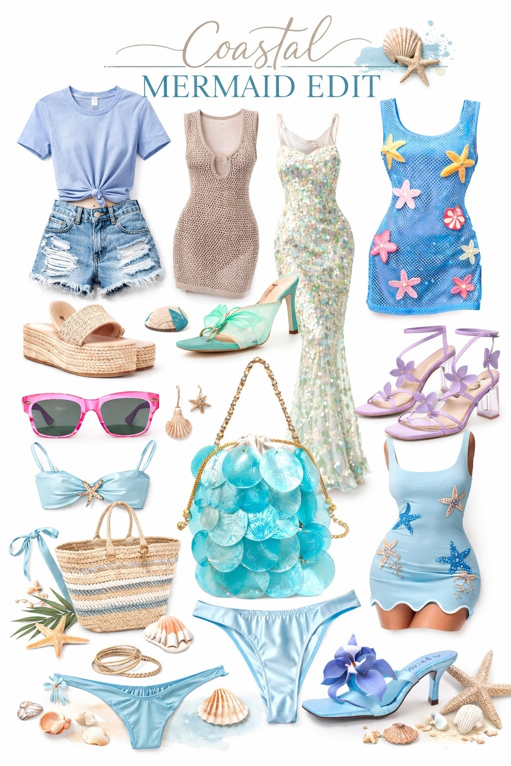Coastal Mermaid Edit 🌊🐚✨

Seafoam shimmer, shell details, and the prettiest ocean blues — this is full-on spring break siren energy.

If you’re feeling the mermaid vibe, comment MERMAID and I’ll send you the link to shop everything in my LTK 💙

#LTKSwim #LTKootd #LTKTravel