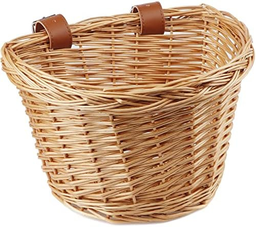 Wicker Kids Bike Basket for 12,14,16,18,20 inch Girls Bikes, Scooters, Tricycle, Kids Bicycle Acc... | Amazon (US)