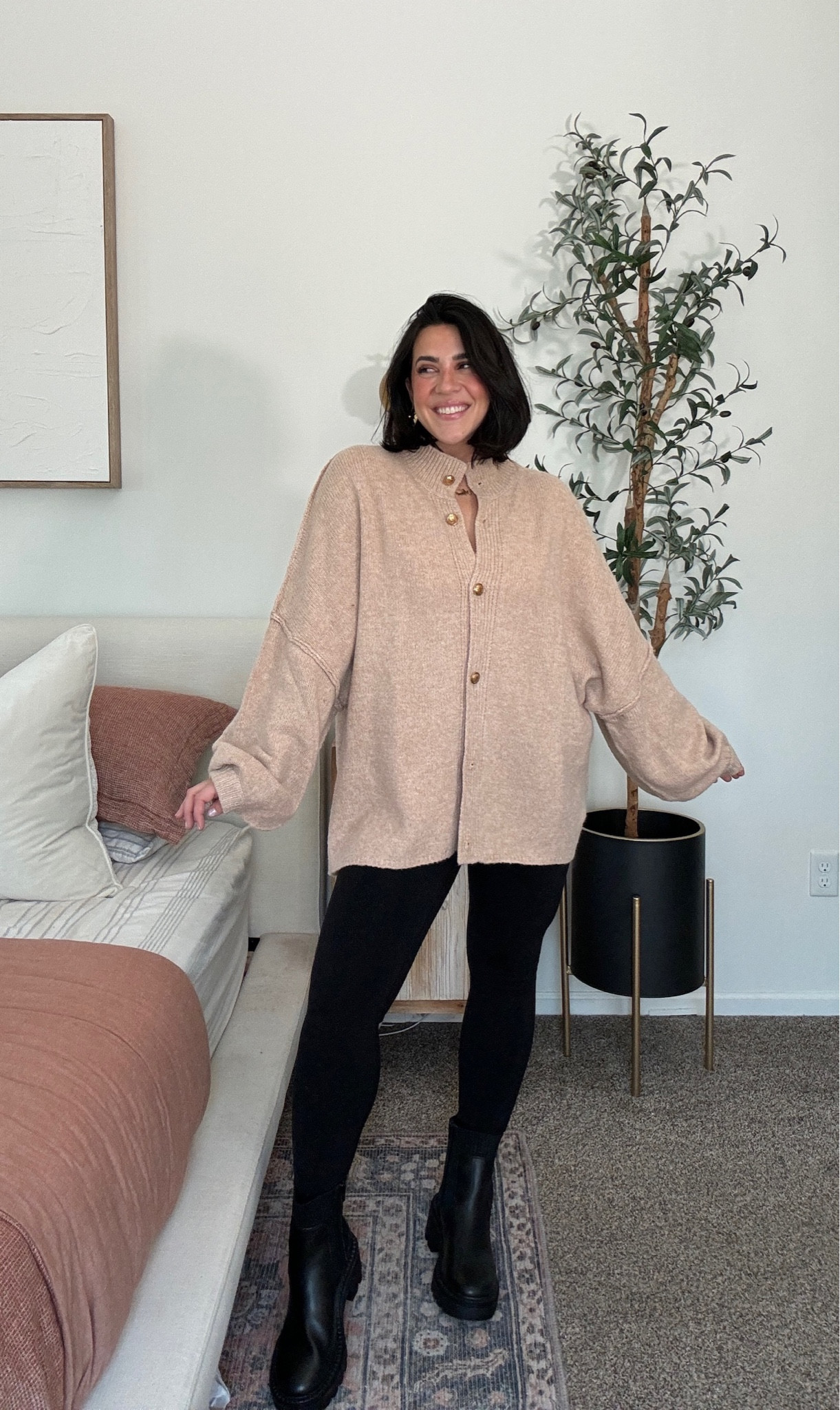 The viral Amazon cardigan. It's so cute, oversized and perfect for spring. Gold detailing and bigger fit, I'm in a size L. Would be super cute with jeans. 

Spring sweater, spring outfit ideas, casual outfits, midsizee


#LTKWatchNow #LTKMidsize #LTKFindsUnder50