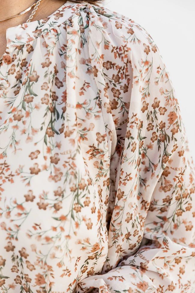 Take Your Chance Beige Floral Button Detail Romper | Pink Lily