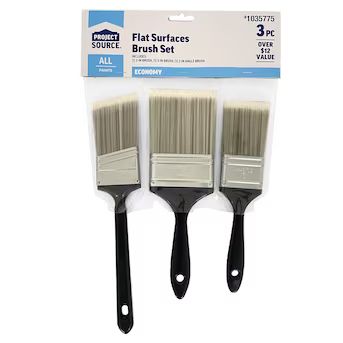 Project Source 3-Pack Multiple Sizes Reusable Polyester Assorted Paint Brush (General Purpose Bru... | Lowe's