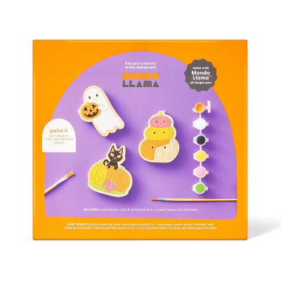 3ct Halloween Wood Characters Painting Craft Kit - Mondo Llama™ | Target