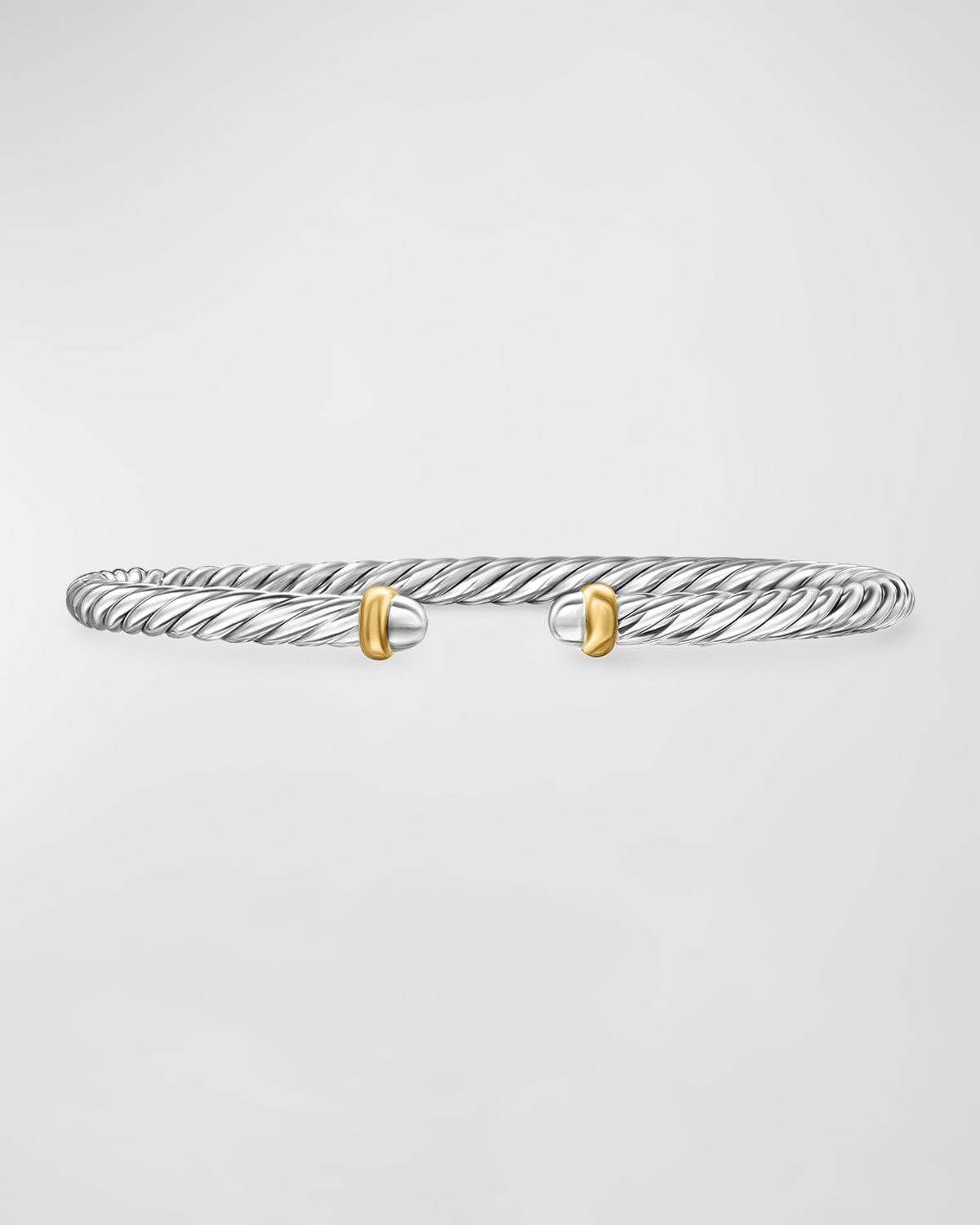 Cable Flex Bracelet with Gemstone in Silver and 14K Gold | Neiman Marcus