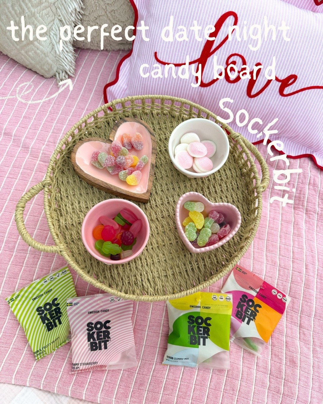 #ad Valentine’s date night just got a whole lot sweeter thanks to Sockerbit 🍬💗 The most delicious Swedish candy made with no artificial flavor or red 40! Run to @Target  to stock up for your next date night 🤍 #targetpartner, #joyisanutrient, #sockerbitswedishcandies, #ingredientsyoucantrust

