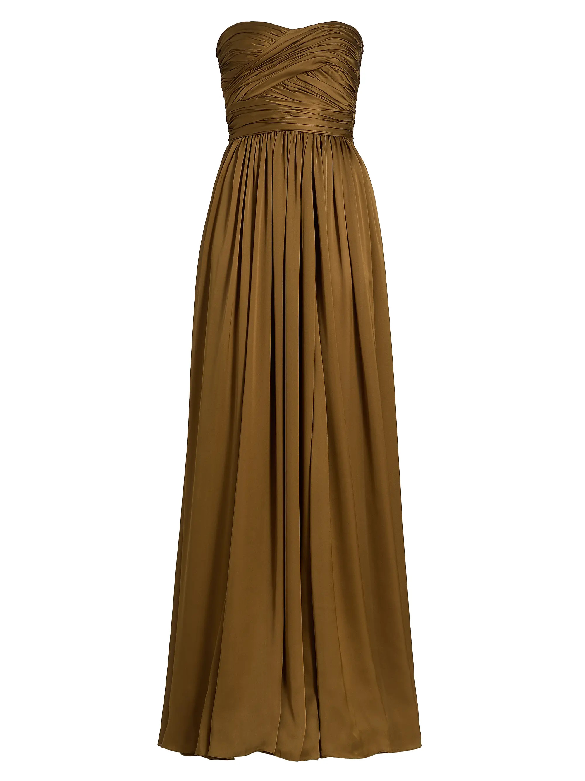 Anastasia Silk Gathered Strapless Gown | Saks Fifth Avenue