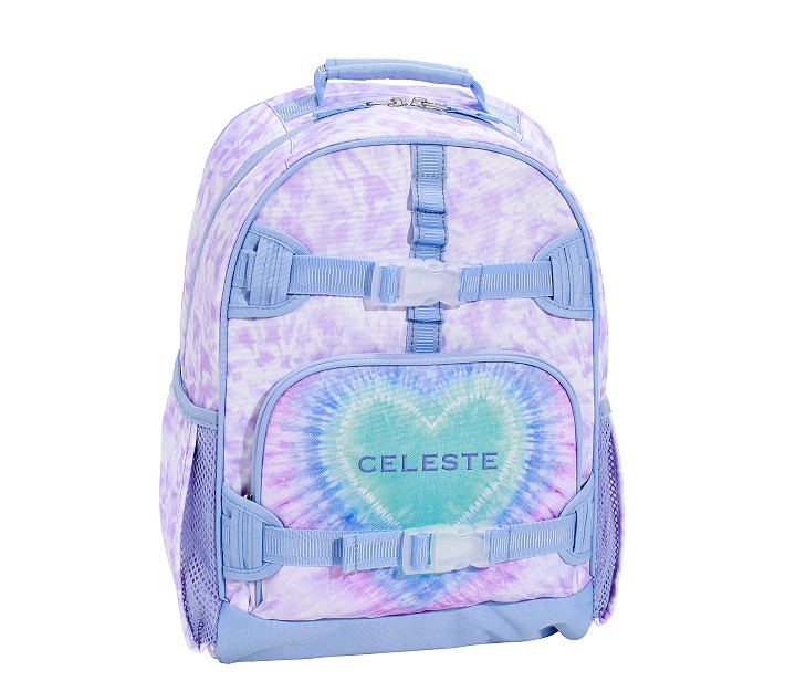 Mackenzie Lavender Heart Tie-Dye Backpacks | Pottery Barn Kids