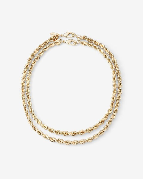 Double Rope Chain Necklace Set | Express
