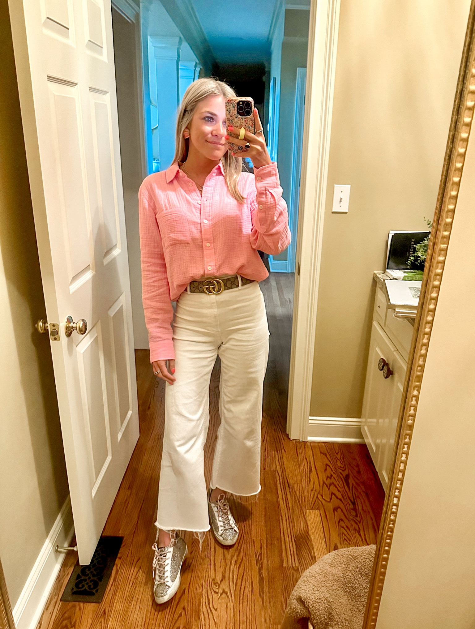 pulled out my OG golden goose’s for an easy and comfy spring outfit (even in the rain)!! 🌸🩷👚👛🎀

#LTKsalealert #LTKfindsunder50 #LTKstyletip