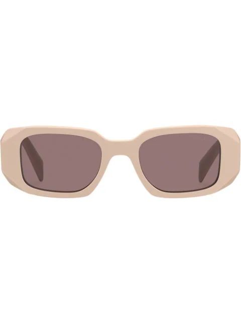 Prada Eyewear Sculpted rectangle-frame Sunglasses - Farfetch | Farfetch Global