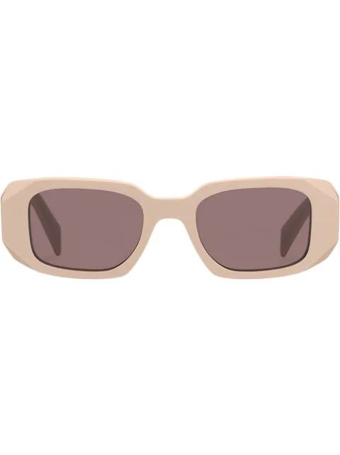 Prada Eyewear Sculpted rectangle-frame Sunglasses - Farfetch | Farfetch Global