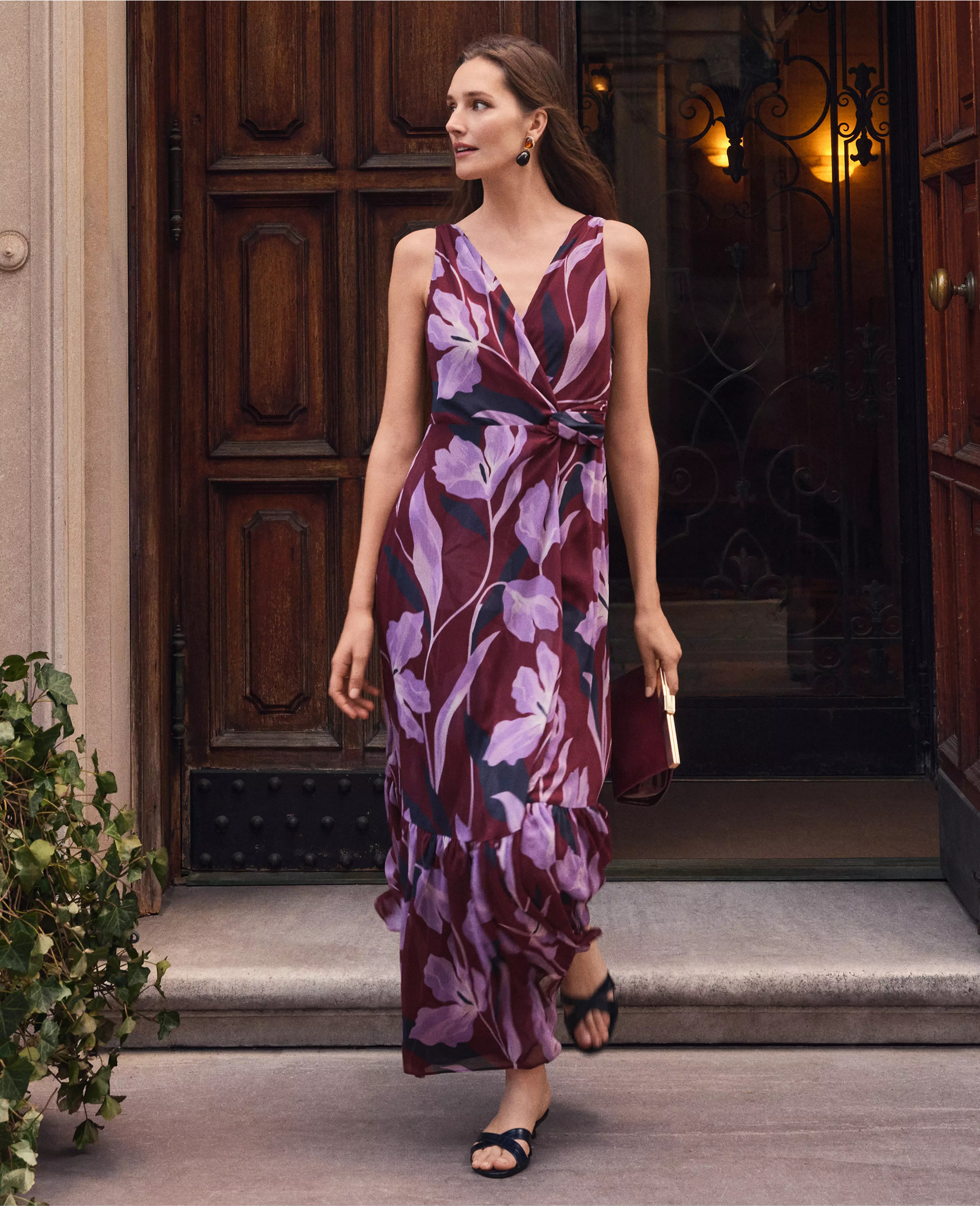 Floral Twist Maxi Dress | Ann Taylor