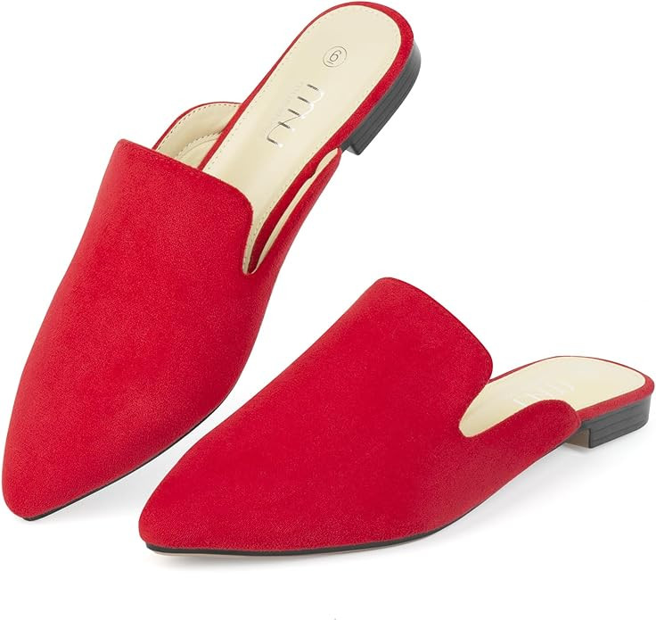 MUSSHOE Mules for Women Flats Comfortable Pointed Toe Women Mules | Amazon (US)