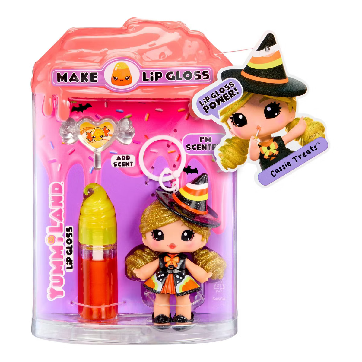 Yummiland x Halloween Lip Gloss Doll - Cassie Treats Includes DIY Lip Gloss + Keychain | Target