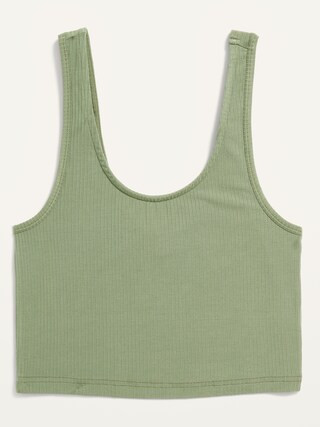 Sunday Sleep Rib-Knit Cropped Tank Top for Women | Old Navy (US)